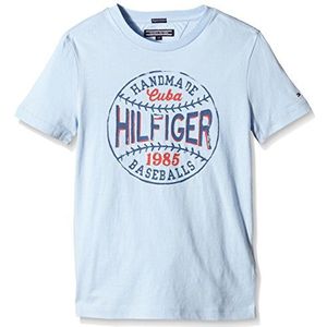 Tommy Hilfiger Champs CN Tee S/S T-shirt kinderen en jongeren, blauw (Covington Blue 17), 8 jaar
