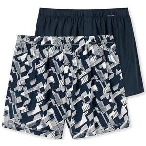 Schiesser Set van 2 boxershorts voor heren, katoen, jersey, zacht - jerseyboxer, Gesorteerd 4_180845, M