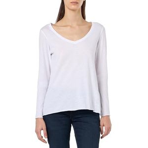 Champion Legacy Minimalist Resort W - L/S V-hals shirt met lange mouwen, wit, XS SS24, Wit, XS