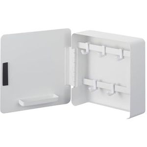 Yamazaki 4799 TOWER Magnetic Key Box, white, Steel, 15.8 x 5.5 x 15.8 cm