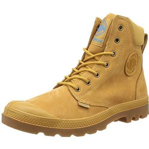 Palladium Spor Cuf Wplu U, hoge sneakers, uniseks, Jaune A17 Amber Gold Diva Blue, 43 EU