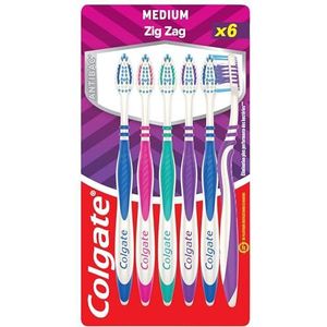 Colgate - ZigZag - Tandenborstel - Lot van 6 - Poils Croisés voor Interdentale Reiniging