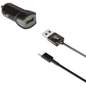 Celly Autolader USB-C 2.4A Zwart