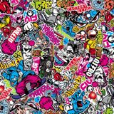 Stickerbomb Folie - Graffiti Design 1 - Rol 60x200cm - Zelfklevend