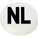 NL Stickers Wit Vinyl 112x80mm 20st