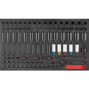 100pc 1/2DImpact Socket set