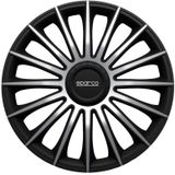 Sparco Wieldoppenset Treviso 13-Inch Zwart/Zilver