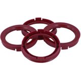 TPI Centreerringen 73.0->56.1mm Rood 4 Stuks