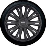 Autostyle Wieldoppen Giga 15 Inch Abs Matzwart Set Van 4