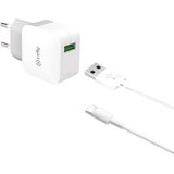 Celly Thuislader USB-C 2.4A Wit