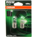 Osram Ultra Life 12V R5W BA15s - 2 Stuks