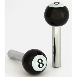 Universele Deurstiften 8-Ball - Zwart - set á 2 Stuks