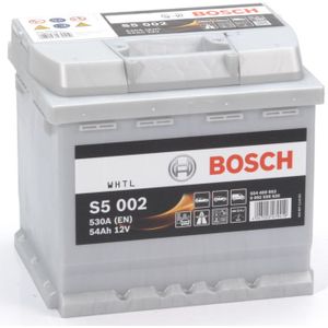 Bosch Auto batterij S5002 - 54Ah - 530A - Voertuigen Zonder Start-Stopsysteem