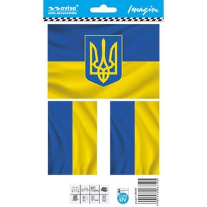 Auto Tattoo Sticker Ukraine/ Flags - 12,7x8,5cm