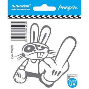 Auto Tattoo Sticker Rabbit - 8,4x8,6 cm