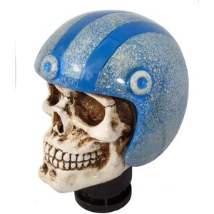 Simoni Racing Pookknop Skull + Blauwe Helm