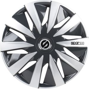 Sparco Wieldoppenset Lazio 16-Inch Grijs/Zilver