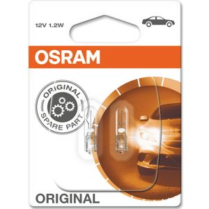 Osram Original 12V W1W T5 - 2 Stuks