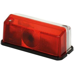 Breedtelicht Rood/wit 12V Rechthoek