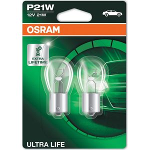 Osram Ultra Life 12V P21W BA15s 2 Stuks