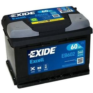 Exide batterij Excell EB602 60 Ah