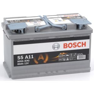 Bosch Zilver Auto batterij S5A11 - 80Ah - 800A - Aangepast Voertuigen Start-Stopsysteem