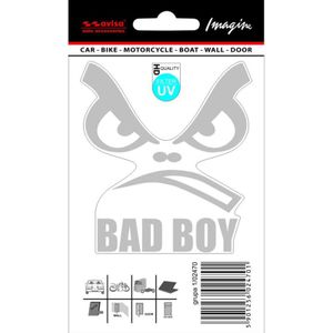 Sticker Bad Boy - 7,5 x 8,5 cm - Grijs