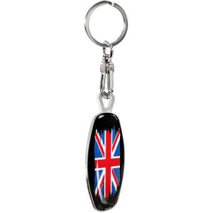 RVS Sleutelhanger - Emblem/ Flag UK+PL