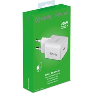 Celly Thuislader 1 USB-C 20W Wit