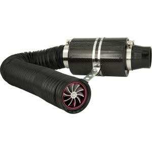 Universeel Luchtfiltersysteem Carbon Inc1m Slang/Turbo/2 Adapters 76mm/63.5mm