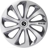 Sparco Wieldoppenset Sicilia 15-Inch Zilver/Grijs/Carbon