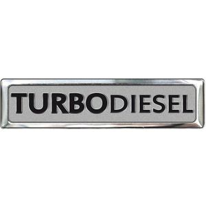 Aluminium Embleem/Logo - Turbo  - 7x1,7cm