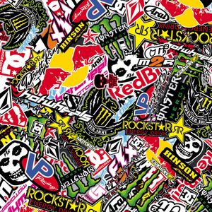 Stickerbomb Folie - Graffiti Design 2 - Rol 60x200cm - Zelfklevend