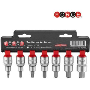 7pc 1/2DHex Socket bit set