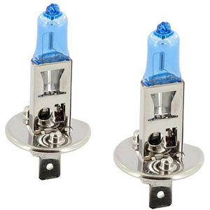 Superwhite Blauw H1 55W/12V/4200K Halogeen Lampen, set á 2 Stuks