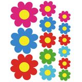 Stickervel Coloured Flowers - 24,5x32x5cm