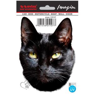 Auto Tattoo Sticker Cat Black - 11x15cm