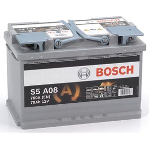 Bosch Zilver Auto batterij S5A08 - 70Ah - 760A - Aangepast Voertuigen Start-Stopsysteem