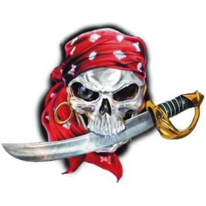 Sticker Pirate Skull - 11x9cm