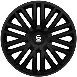 Sparco Wieldoppenset Bergamo 14-Inch Zwart