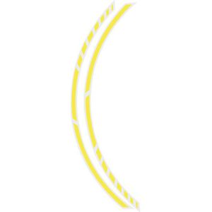 Foliatec PIN-Striping 'Racing' Velgen Neon-Geel - Breedte = 7mm: 14x 41cm