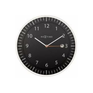 NeXtime klok 3058zw Quick, Ø35 cm, Wall, Black