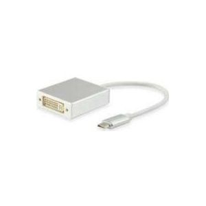 Equip 133453 USB Type C Male to DVI-I Dual Link Female Adapter, 15cm