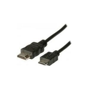 ADJ ADJKOF21045579 High Speed HDMI A/V Cable, Type-A->Type C, M/M, Screened, 2m, Black