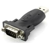 Equip 133382 USB Type A to Serial RS232 DB9 Adapter, USB A, RS-232, Black