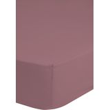 Cheqo® Satijnen Hoeslaken - 90x220cm - 100% Zacht Katoen Satijn - Tot 25cm Matrasdikte - Donker Roze