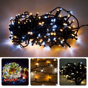 Cheqo® Kerstverlichting - Kerstboomverlichting - Kerstlampjes - Sfeerverlichting - LED Verlichting - Voor Binnen en Buiten - Tuinverlichting - Feestverlichting - Lichtsnoer - Microcluster - 560 LED's - 11M - Warm Wit & Extra Warm Wit - 8 Lichtfuncties