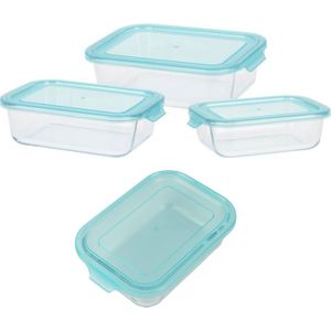 Cheqo® Stevige Vershoudbakjes - Meal Prep Bakjes - Lunchbox - Diepvriesbakjes - Vershouddoos - Magnetron Bakjes met Deksel - Geschikt voor Oven en Magnetron - 3 Stuks