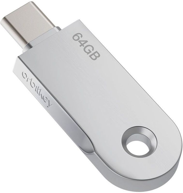 Orbitkey 2.0 USB-C 64 GB silver Etui