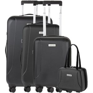 CarryOn Skyhopper 4-Delige Kofferset Beautycase/S/M/L black Harde Koffer